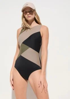 Medium Shape-Badeanzug in Wickeloptik