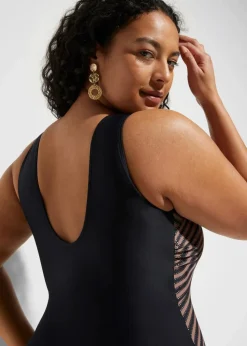 Medium Shape-Badeanzug mit Wickeloptik