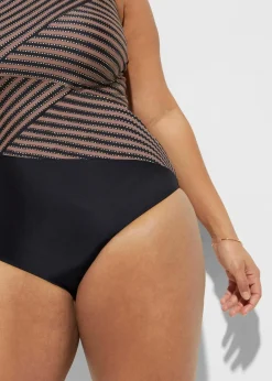 Medium Shape-Badeanzug mit Wickeloptik