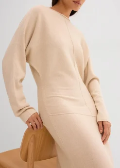 Midi Strickkleid aus Viskose-Mix