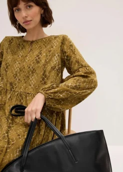 Midikleid aus fließendem Satin