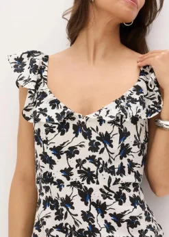 Midikleid aus fließendem Viskose-Mix