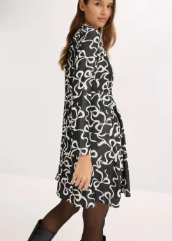 Midikleid aus fließendem Viskose-Mix