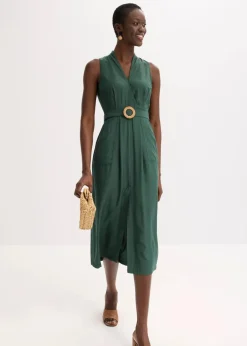 Midikleid aus fließendem Viskose-Mix