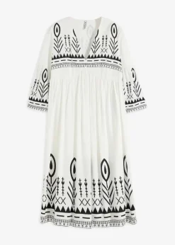 Midikleid aus fließender Viskose