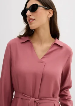 Midikleid aus fließender Viskose