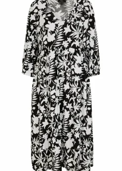 Midikleid aus fließender Viskose