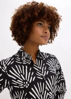 Midikleid aus fließender Viskose