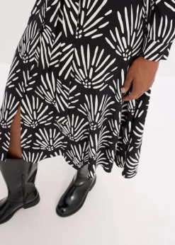 Midikleid aus fließender Viskose