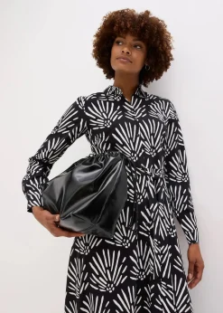 Midikleid aus fließender Viskose