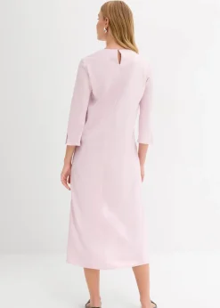 Midikleid aus glänzendem Satin