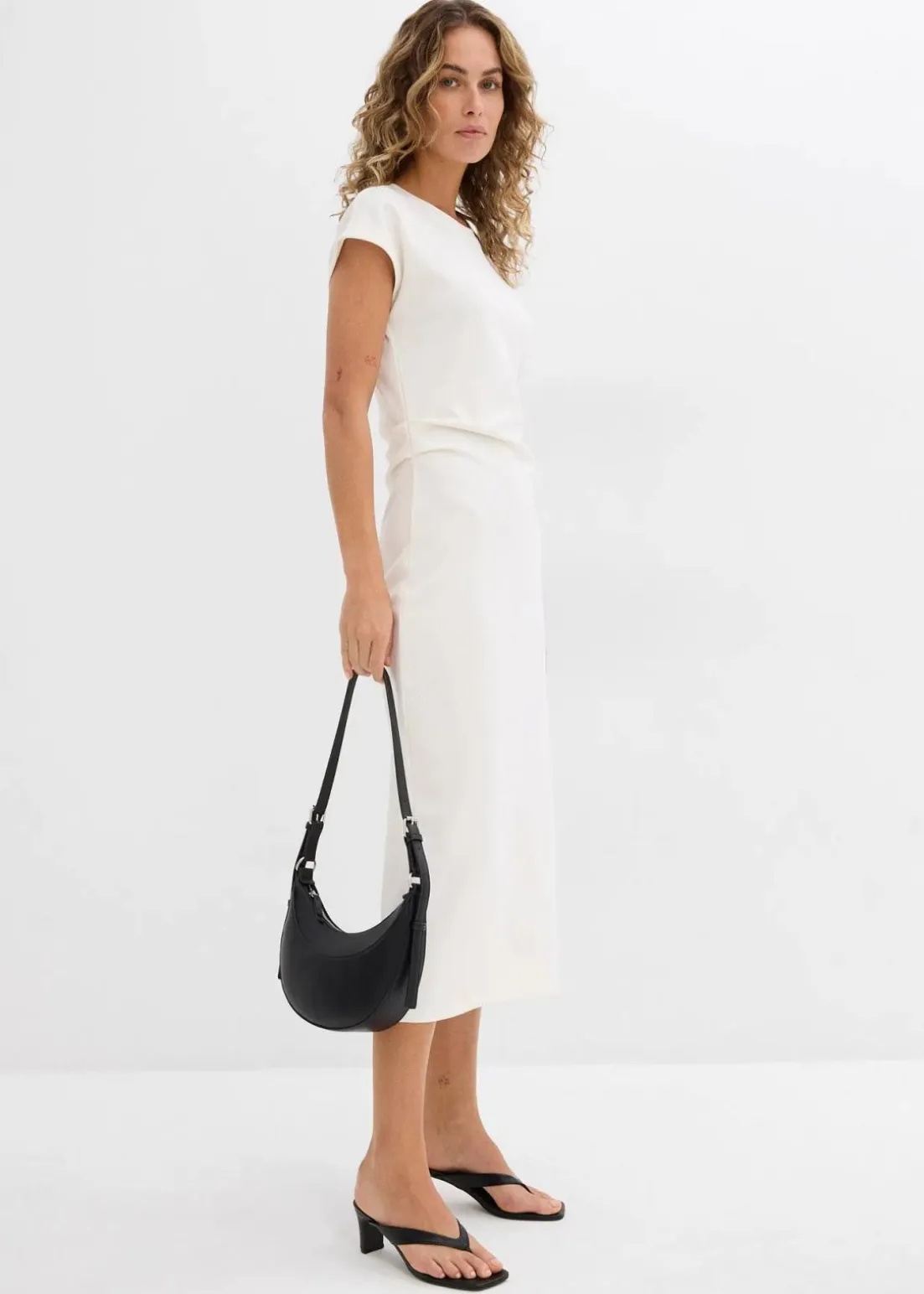 Midikleid aus softem Viskose-Mix