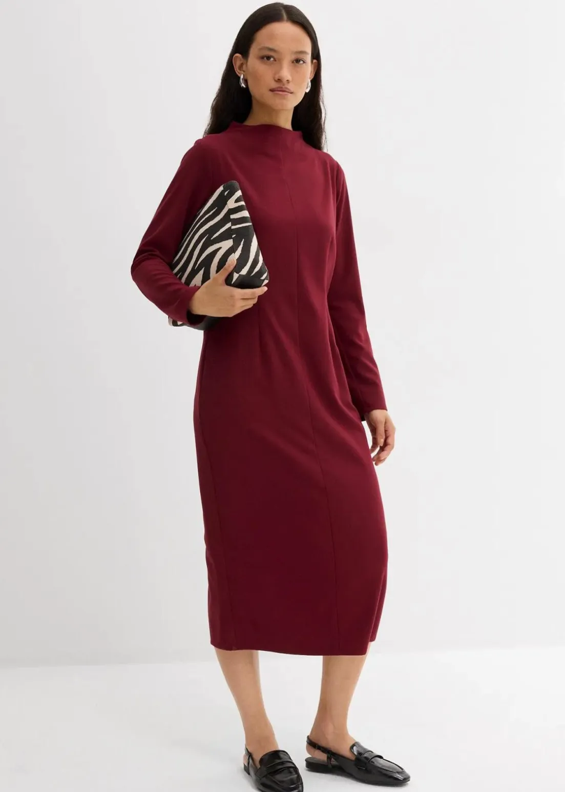 Midikleid aus Viskose-Mix