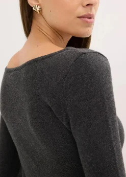 Midikleid aus weichem Kaschmir-Mix
