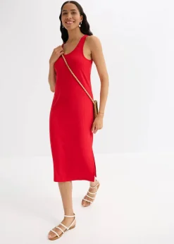 Midikleid aus weicher Rippe