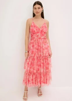 Midikleid aus zartem Tüll mit Volants