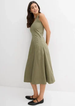 Midikleid mit vertikalen Nähten