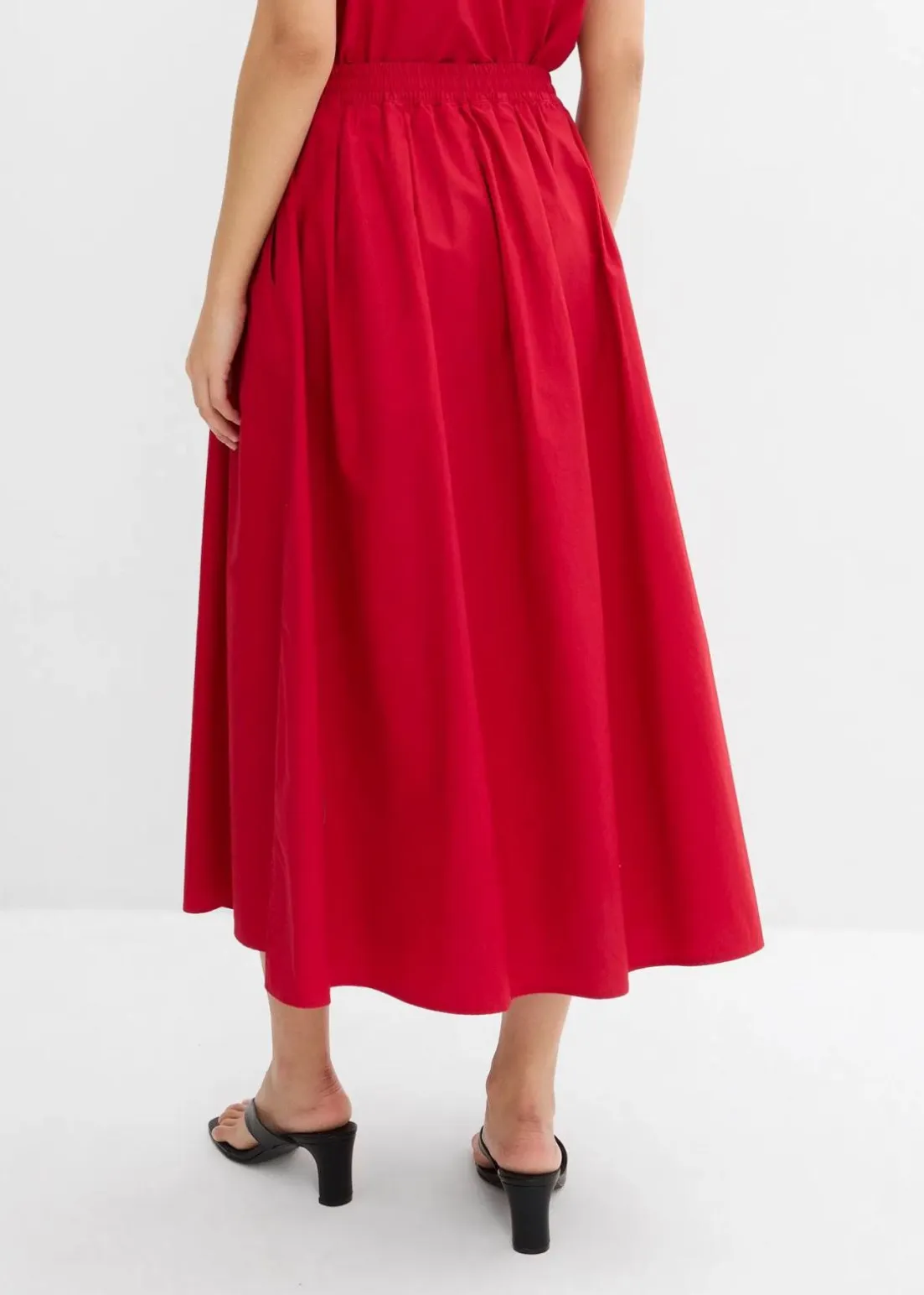 Midirock aus reiner Baumwolle