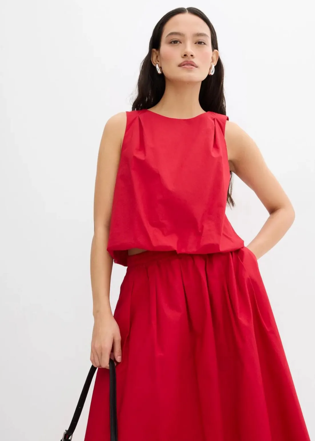 Midirock aus reiner Baumwolle