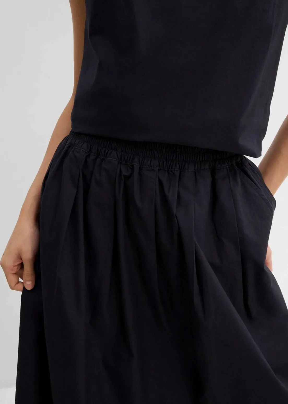 Midirock aus reiner Baumwolle