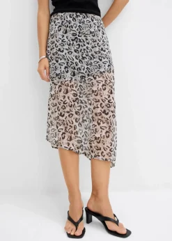 Midirock aus feinem Chiffon