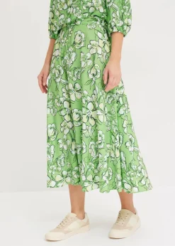 Midirock aus fließendem Viskose-Mix