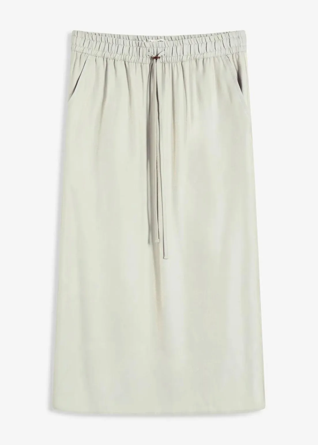 Midirock aus glänzendem Satin