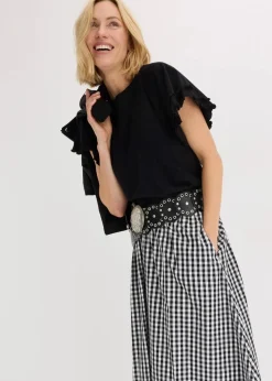 Midirock aus reiner Baumwolle