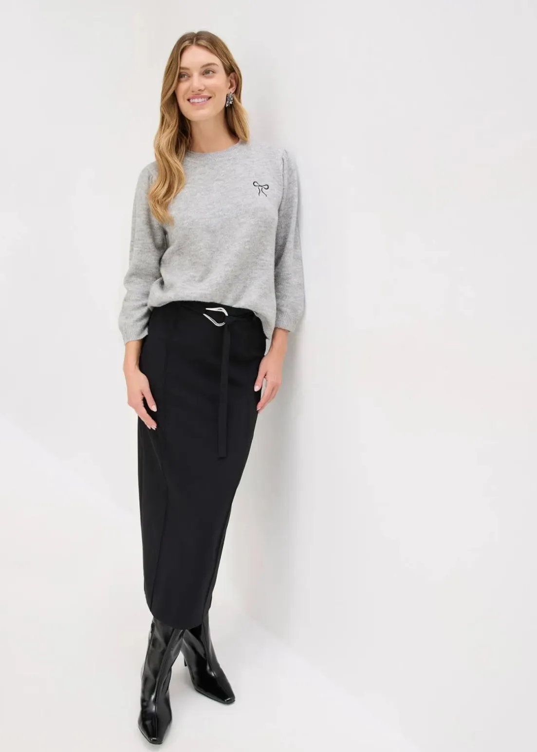 Midirock aus Viskose-Mix