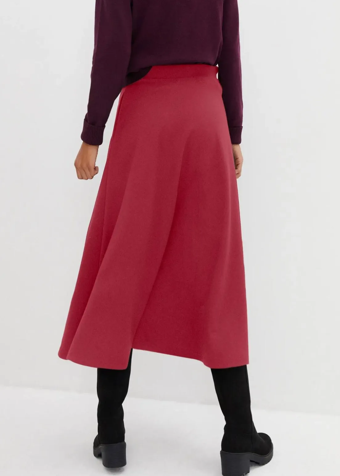 Midirock aus Viskose-Mix