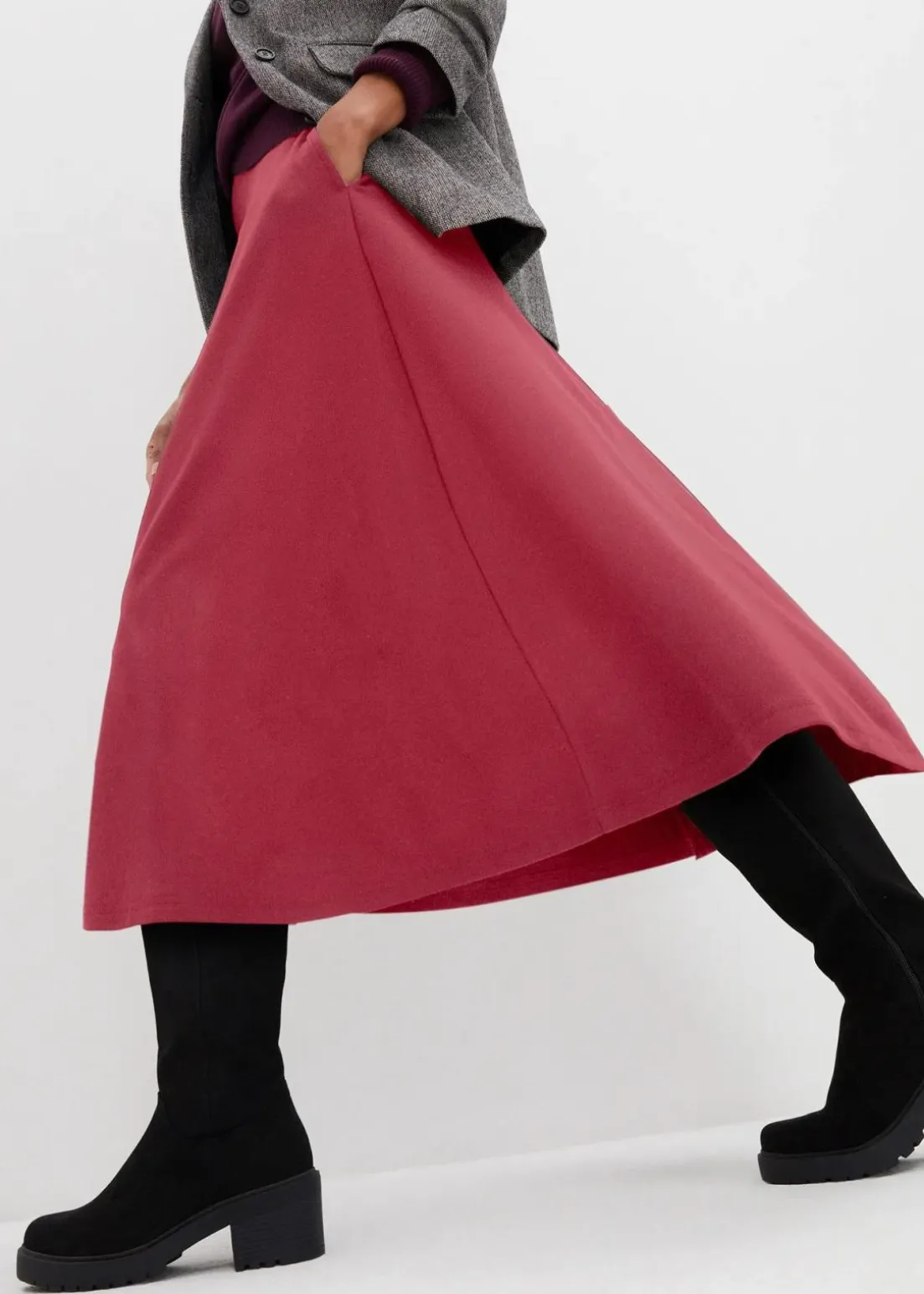 Midirock aus Viskose-Mix