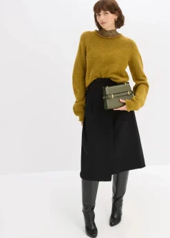 Midirock aus Viskose-Mix