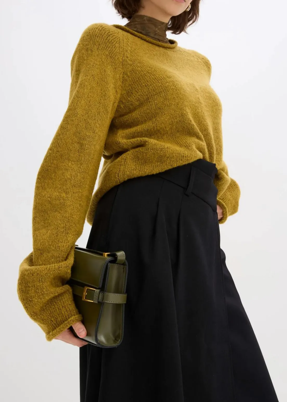 Midirock aus Viskose-Mix