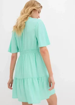 Minikleid aus fließendem Viskose-Mix