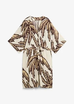 Minikleid mit Kimono-Ärmeln aus fließender Viskose