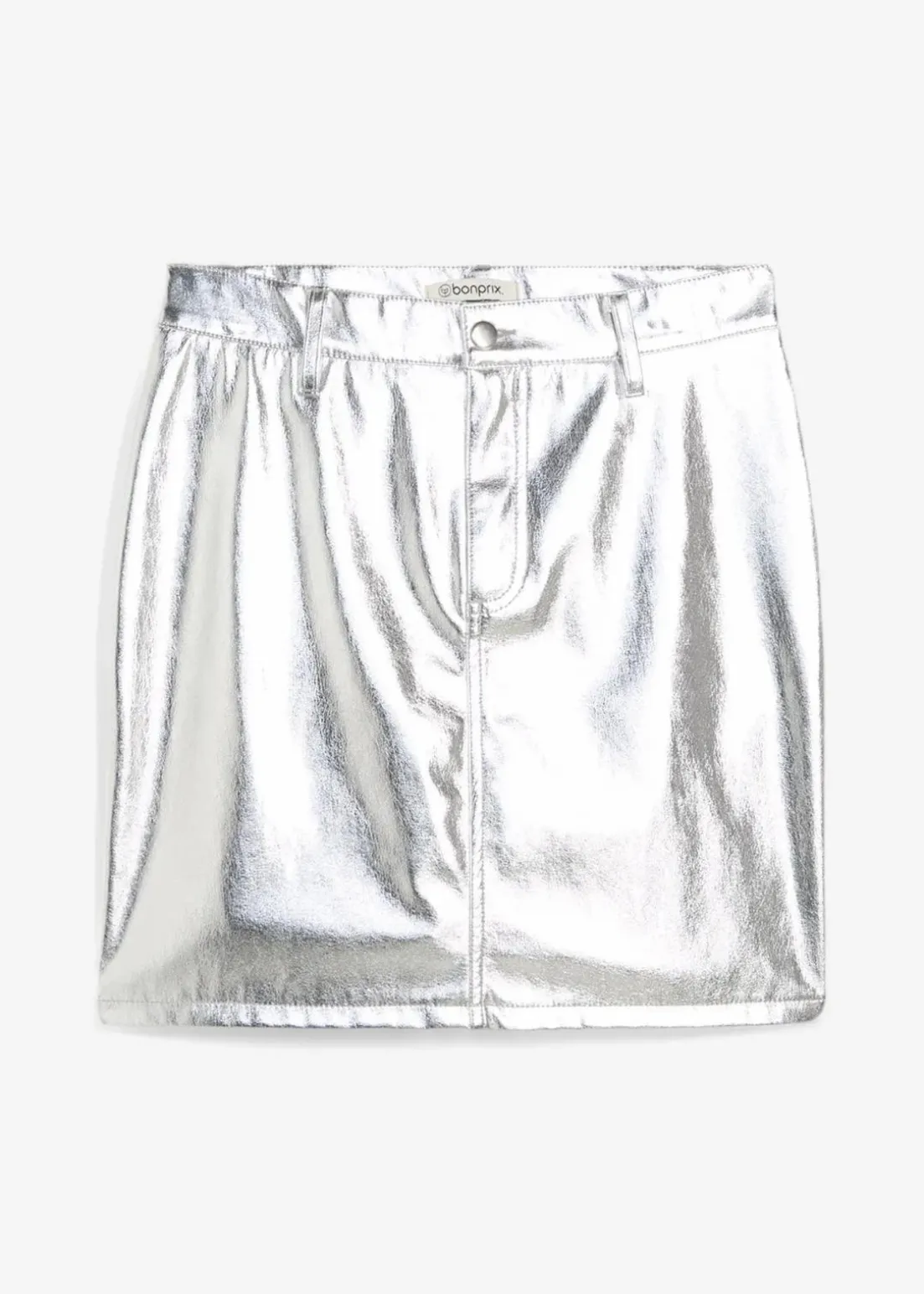 Minirock im Metallic-Look