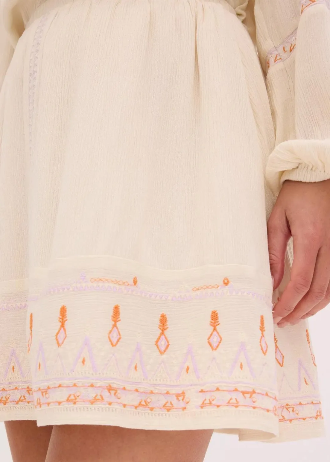 Minirock mit Stickerei