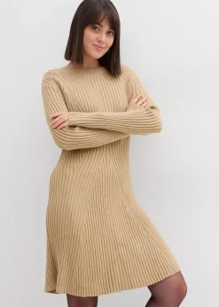 Mini-Strickkleid aus softem Viskose-Mix