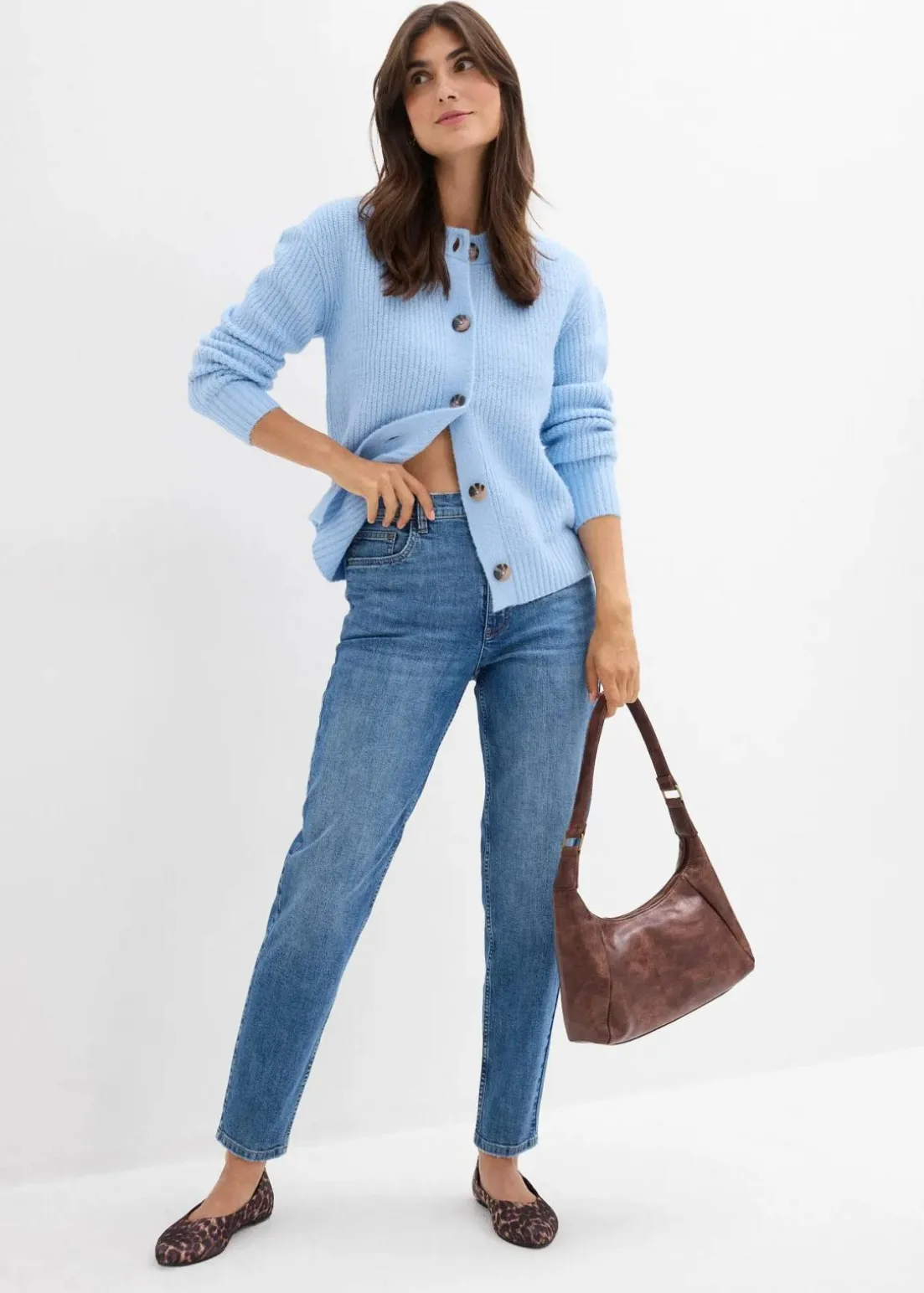 Mom-Jeans High Waist, cropped