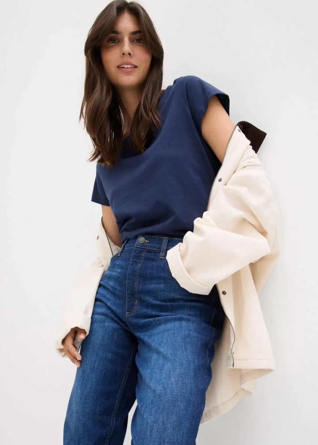 Mom-Jeans High Waist, cropped