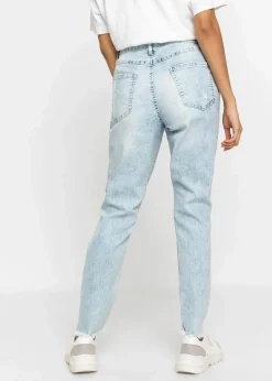 Mom-Jeans High Waist mit Destroy-Effekten
