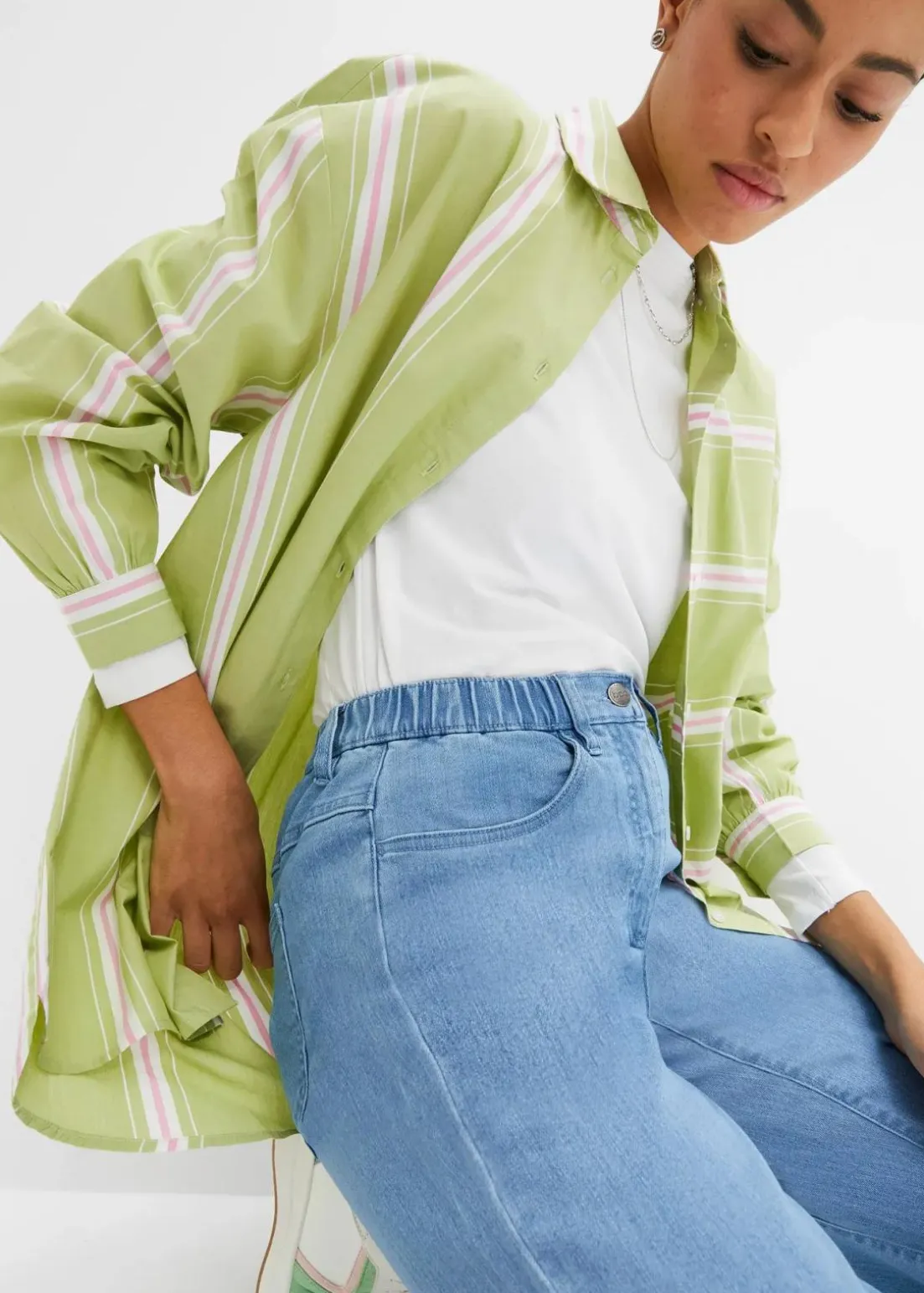 Mom-Jeans, High Waist, Stretch