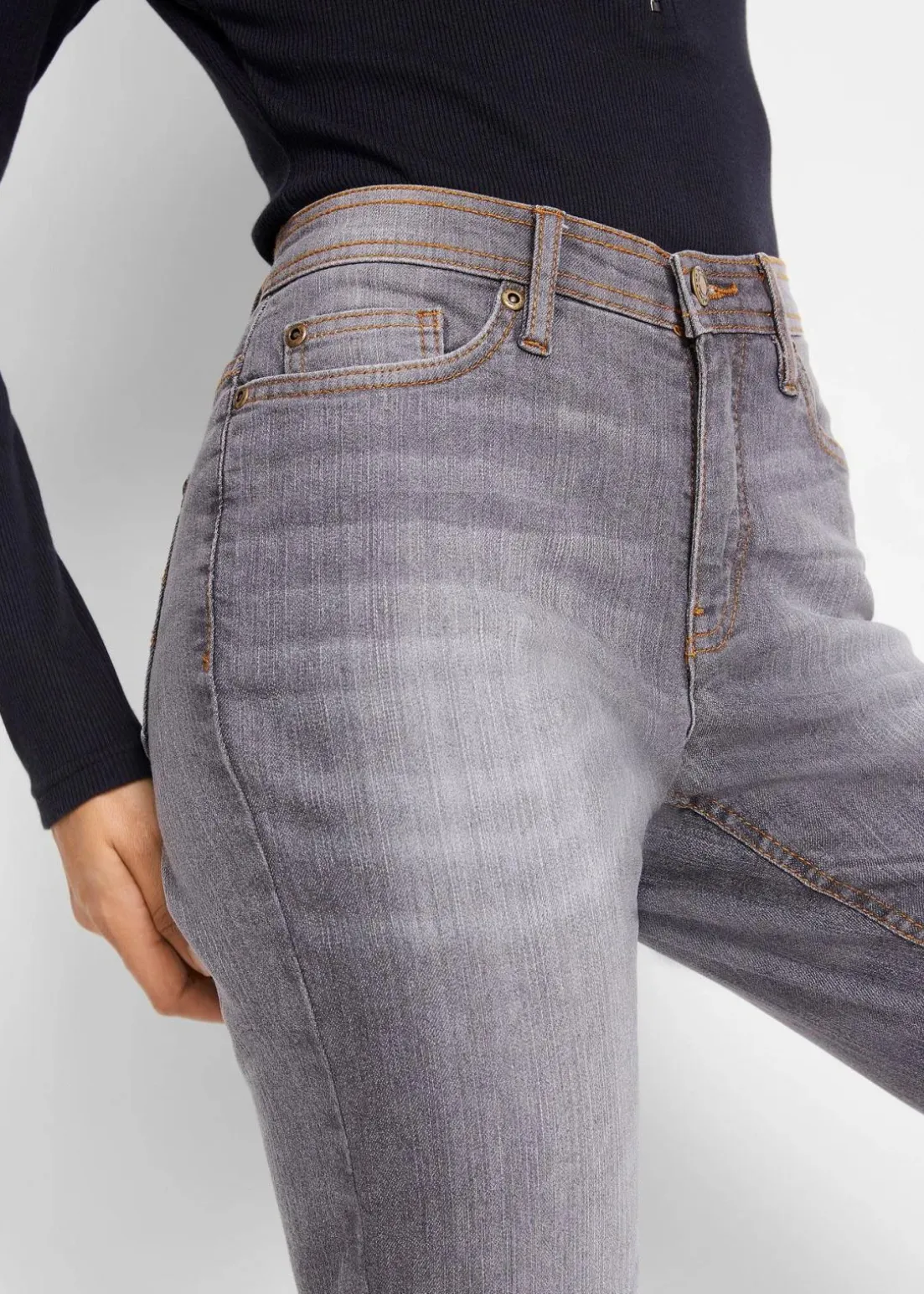 Mom-Jeans Mid Waist, Komfort-Stretch