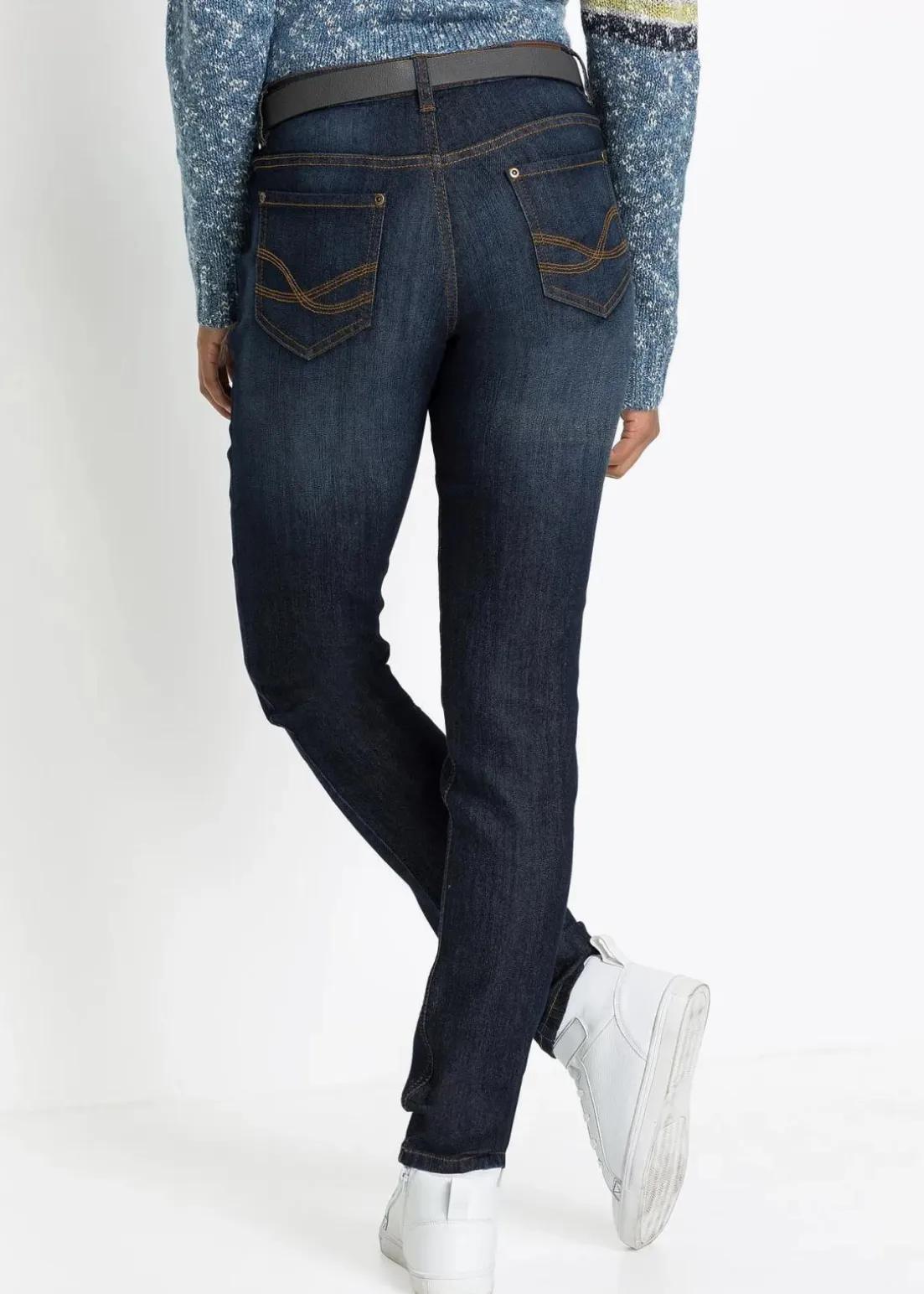 Mom-Jeans Mid Waist, Komfort-Stretch