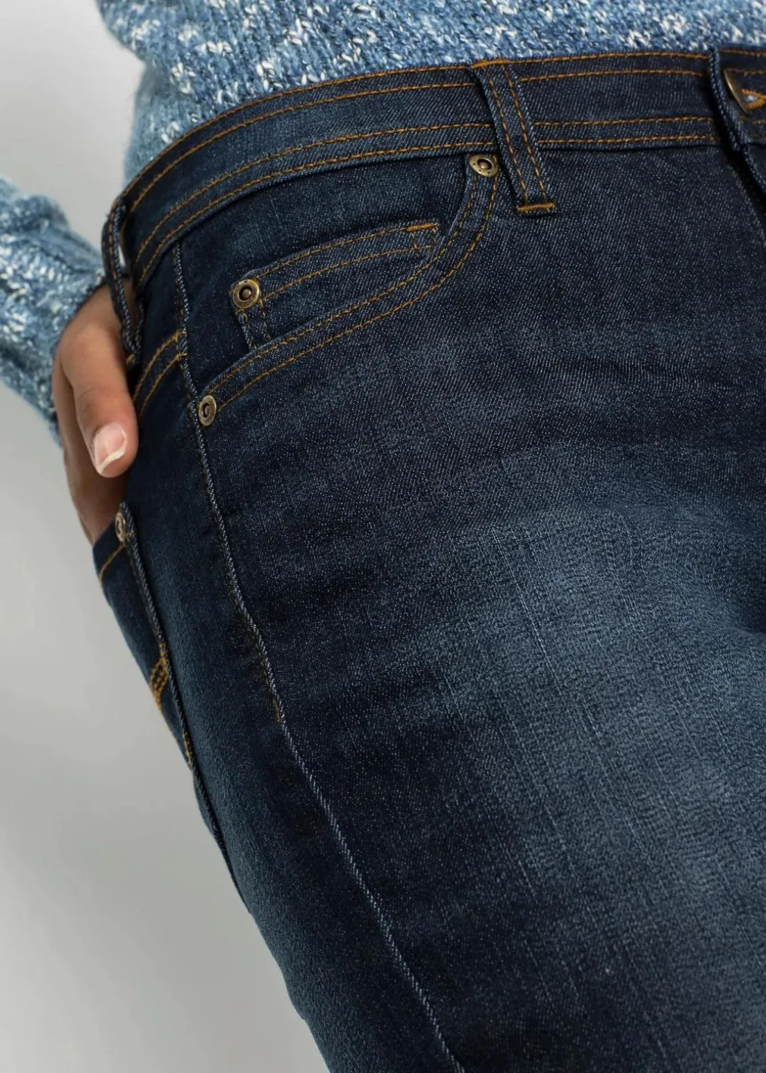 Mom-Jeans Mid Waist, Komfort-Stretch