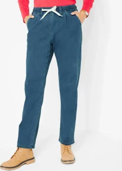 Mom-Jeans Mid Waist, Thermo mit Bequembund