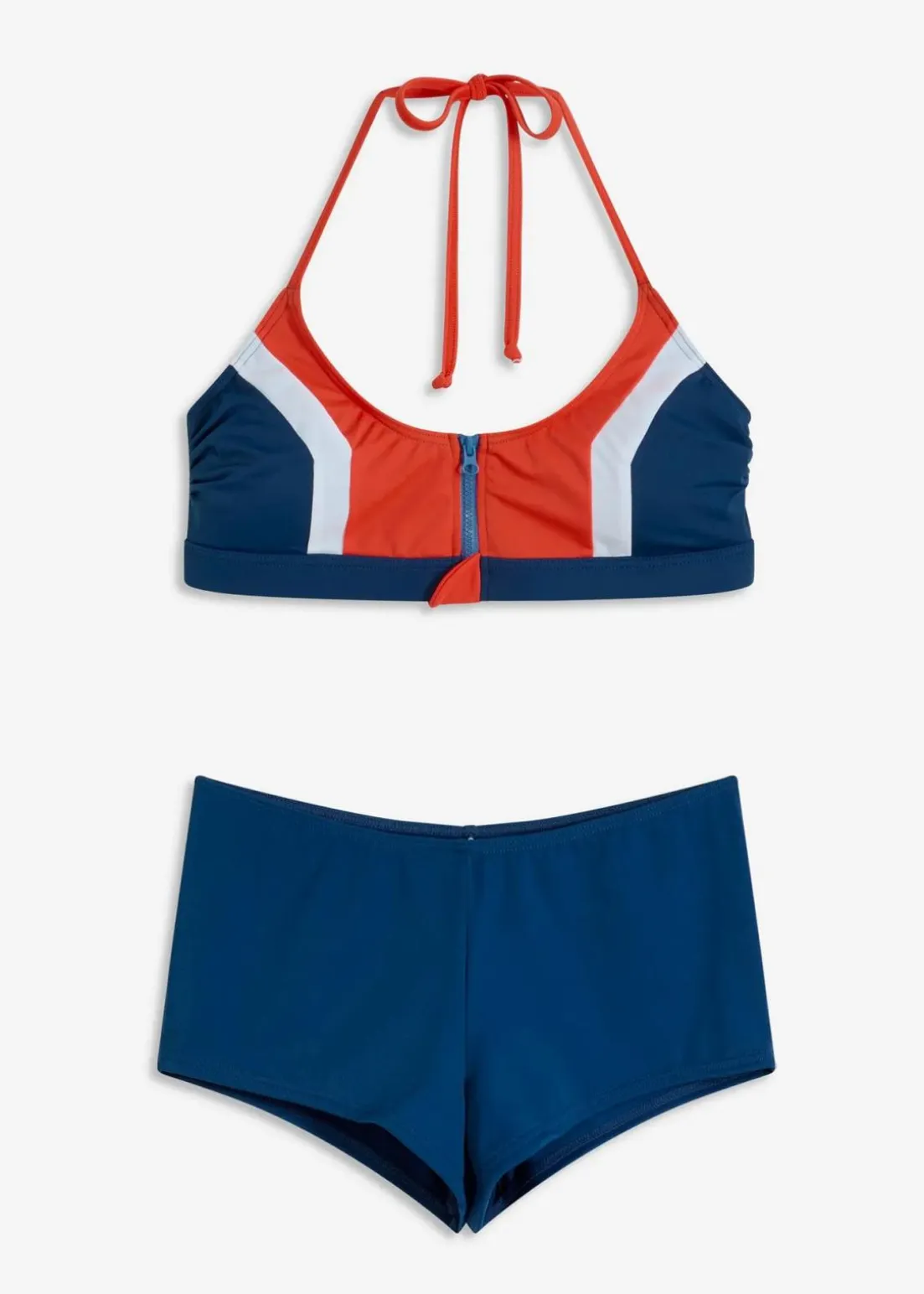 Neckholder-Bikini mit Reißverschluss (2-tlg.Set)