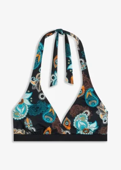 Neckholder-Bikinioberteil mit tiefem Ausschnitt