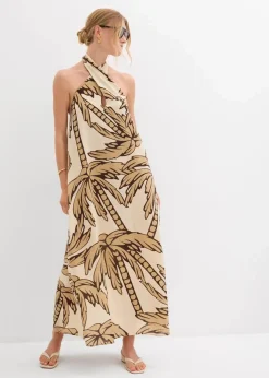 Neckholder-Kleid in A-Linie