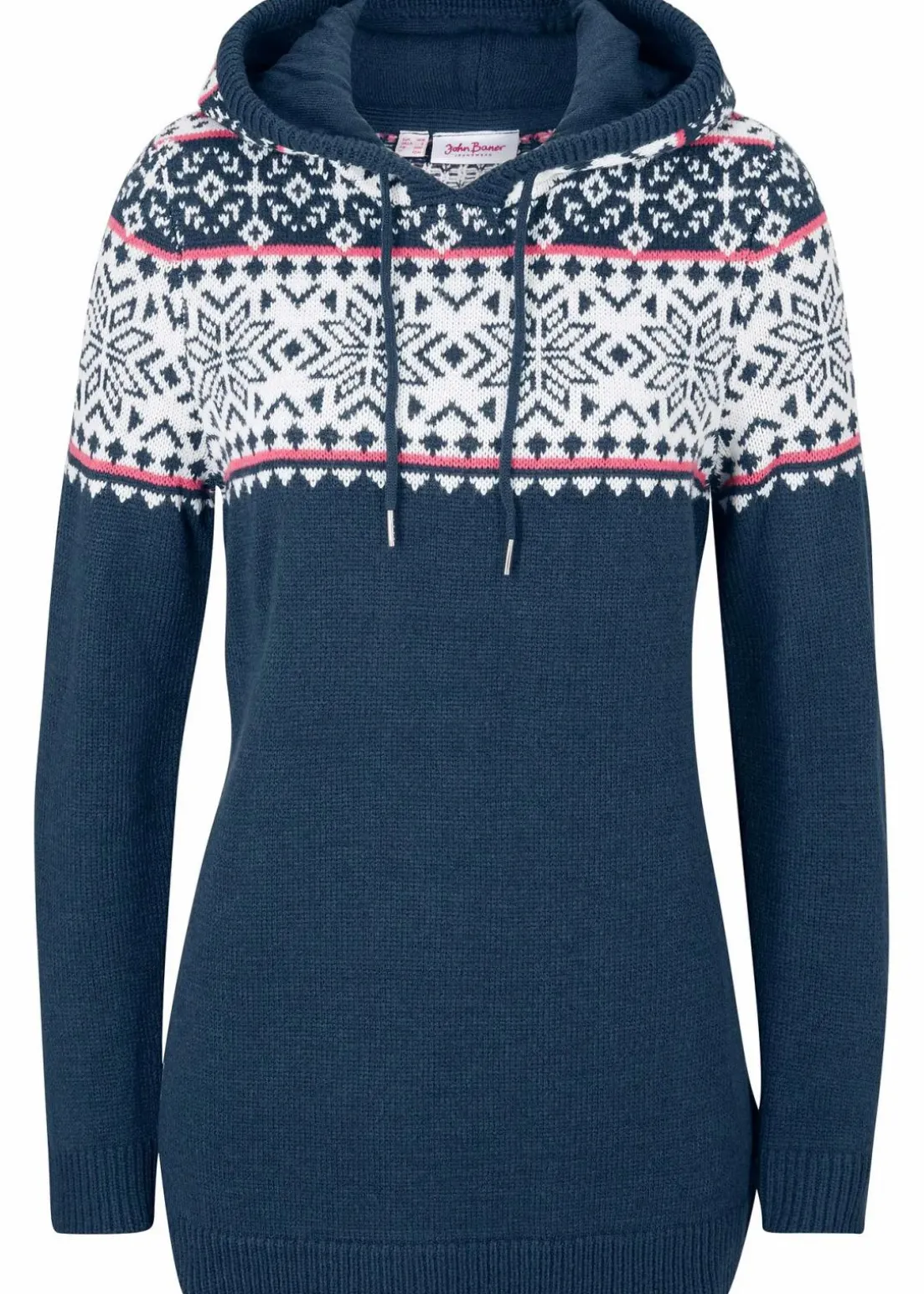 Norweger-Pullover mit Kapuze